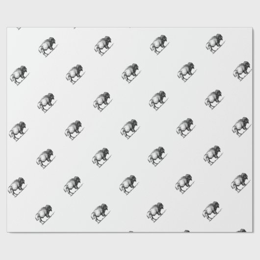 bijenbuffelkoel cadeaupapier (Vlak)