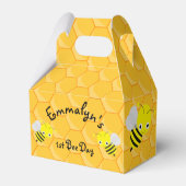 Bijendag 1e Verjaardag Schattige Bedankdoosjes (Achterkant)