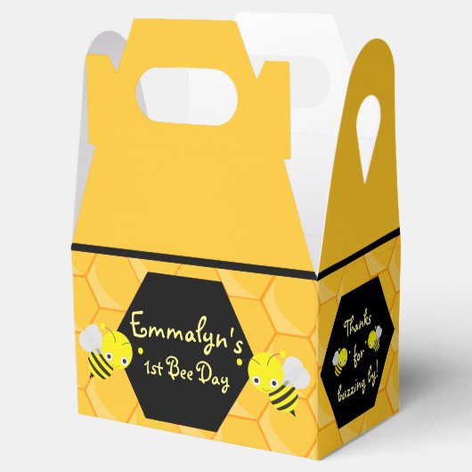 Bijendag 1e Verjaardag Schattigee Favorietendoos Bedankdoosjes (Geopend)