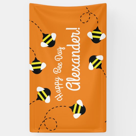 Bijendag 1e Verjaardagsfeest Banner Decor (Verticaal)