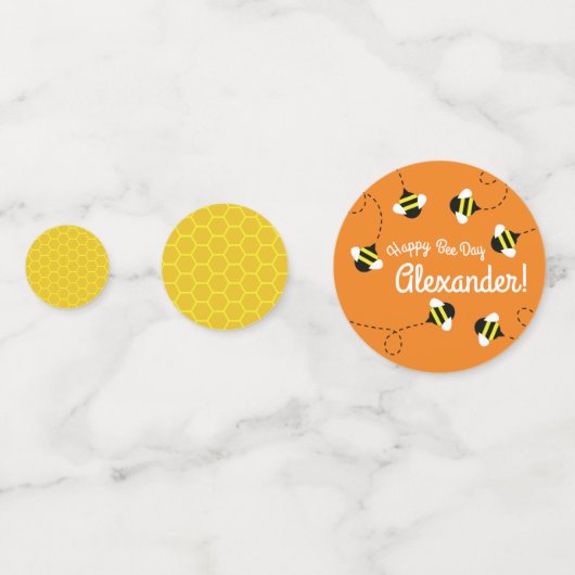 Bijendag 1e Verjaardagsfeesttafel Decor Confetti (Achterkanten)