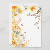 Bijendag Bumble Bijen 1e verjaardag Honing Bloemen Kaart (Achterkant)