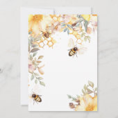 Bijendag Bumblebee 1e Verjaardag Bloemen Verjaarda Kaart (Achterkant)