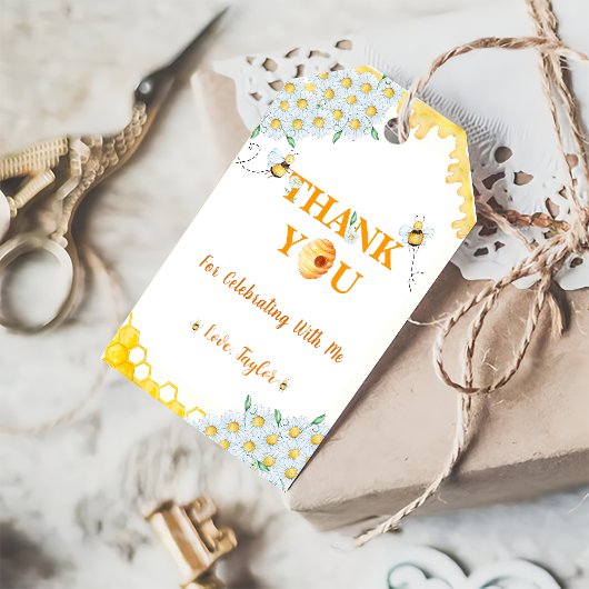 Bijendag Dank u Label Verjaardag Cadeaulabel