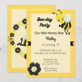 Bijendag Feest Verjaardag Uitnodiging (Voorkant / Achterkant)