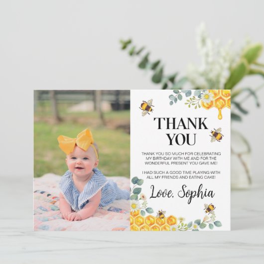 Bijendag Foto Dankkaart Hommel Bedankkaart (Staand voorkant)