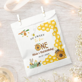 Bijendag geel honingbij eerste meisje verjaardagsf bedankzakje