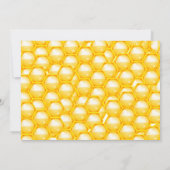 Bijendag geel honingbij eerste meisje verjaardagsf kaart (Achterkant)