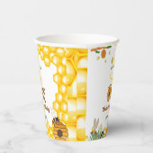 Bijendag geel honingbij eerste meisje verjaardagsf papieren bekers (Rechts)