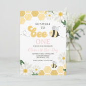 Bijendag hommel 1e verjaardag Daisy Kaart (Staand voorkant)
