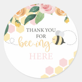 Bijendag Hommel Verjaardag Bedankt Ronde Sticker