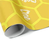 Bijendag Schattige 1e Verjaardag Verpakkingsdocume Cadeaupapier (Rol Hoek)