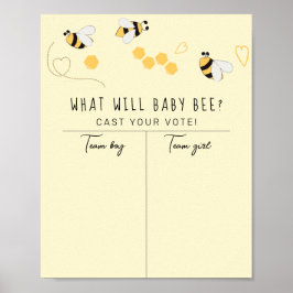 Bijendag verjaardag jongen of meisje grafiek poster