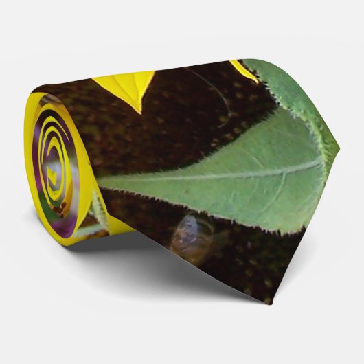 Bijendans op een zonnebloemdag stropdas (Opgerold)