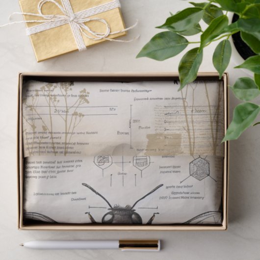  bijendiagram tissuepapier (Geschenk)