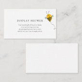 Bijendisplay Baby shower-invoegkaart Informatiekaartje (Voorkant / Achterkant)