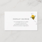 Bijendisplay Baby shower-invoegkaart Informatiekaartje (Voorkant)