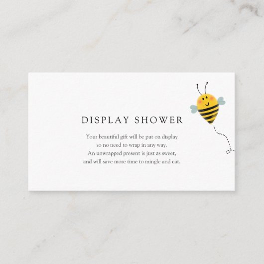 Bijendisplay Baby shower-invoegkaart Informatiekaartje (Voorkant)