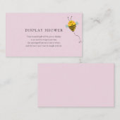 Bijendisplay Baby shower-invoegkaart Informatiekaartje (Voorkant / Achterkant)