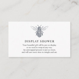 Bijendisplay Baby shower-invoegkaart Informatiekaartje