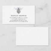 Bijendisplay Baby shower-invoegkaart Informatiekaartje (Voorkant / Achterkant)