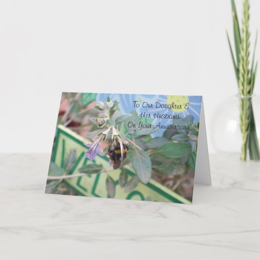 Bijendochter en gepersonaliseerd Jubileum Kaart (Voorkant)