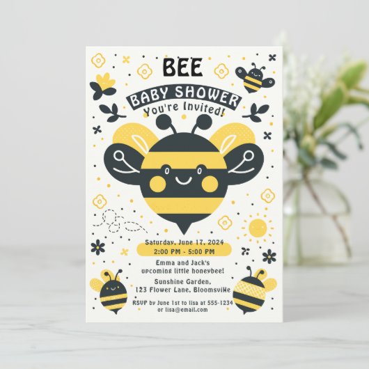 bijendouche thema kaart (Staand voorkant)