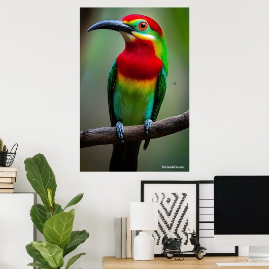 Bijeneter met rode baard poster (Thuiskantoor)