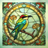 Bijeneter Vogel Faux Glas in lood Kleurrijke Vogel Raamsticker (Vel 3)