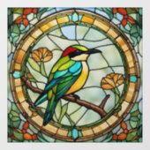 Bijeneter Vogel Faux Glas in lood Kleurrijke Vogel Raamsticker (Vel)