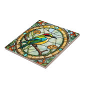 Bijeneter Vogel Faux Glas in lood Kleurrijke Vogel Tegeltje (Zijkant)