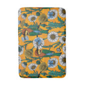 Bijeneters, blauwe vlinders en zeeduivel op sinaas badmat (Voorkant Verticaal)