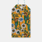 Bijeneters, blauwe vlinders en zeeduivel op sinaas cadeaulabel (Voorkant)