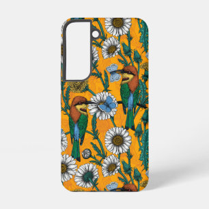 Bijeneters, blauwe vlinders en zeeduivel op sinaas samsung galaxy hoesje