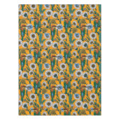 Bijeneters, blauwe vlinders en zeeduivel op sinaas tafelkleed (Voorkant)