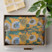 Bijeneters, blauwe vlinders en zeeduivel op sinaas tissuepapier (Geschenk)