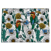 Bijeneters, blauwe vlinders en zeeduivel op wit groot cadeauzakje (Voorkant)