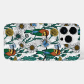 Bijeneters, blauwe vlinders en zeeduivel op wit iPhone hoesje (Achterkant horizontaal)