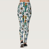 Bijeneters, blauwe vlinders en zeeduivel op wit leggings (Achterkant)