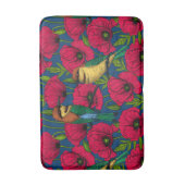 Bijeneters en papavers badmat (Voorkant Verticaal)