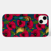 Bijeneters en papavers Case-Mate iPhone case (Achterkant (horizontaal))