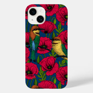 Bijeneters en papavers Case-Mate iPhone 14 hoesje