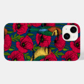 Bijeneters en papavers Case-Mate iPhone case (Achterkant (horizontaal))