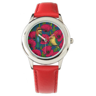 Bijeneters en papavers horloge