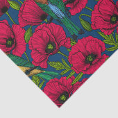 Bijeneters en papavers tissuepapier (Detail)