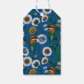 Bijeneters op blauw cadeaulabel (Achterkant)