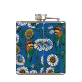 Bijeneters op blauw heupfles (Achterkant)