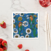 Bijeneters op blauw servet (Insitu)