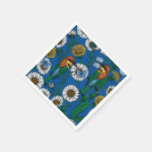 Bijeneters op blauw servet (Hoek)
