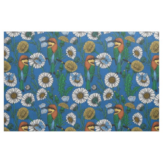 Bijeneters op blauw stof (Fat Quarter)